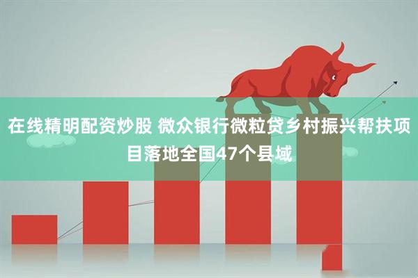 在线精明配资炒股 微众银行微粒贷乡村振兴帮扶项目落地全国47个县域