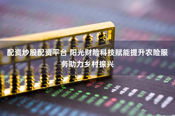 配资炒股配资平台 阳光财险科技赋能提升农险服务助力乡村振兴